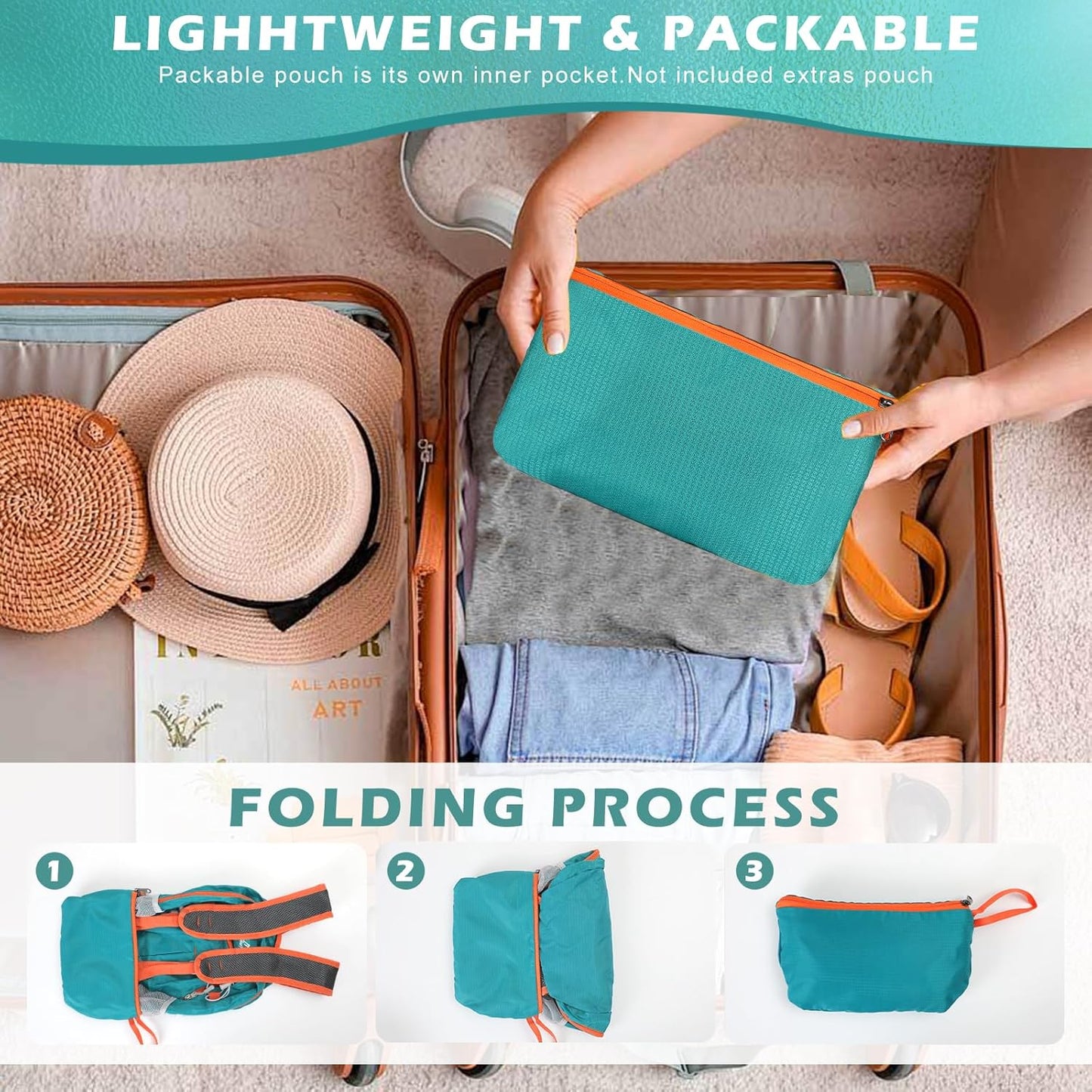 20L Small Hiking Backpack, Lightweight Foldable Daypack Water-resistant Travel Camping Packable Backpack