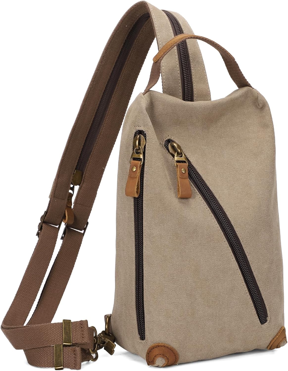 KL928 Canvas Sling Bag Crossbody Bags Small Backpack Pack Travel Purse Convertible Purses for Women Men