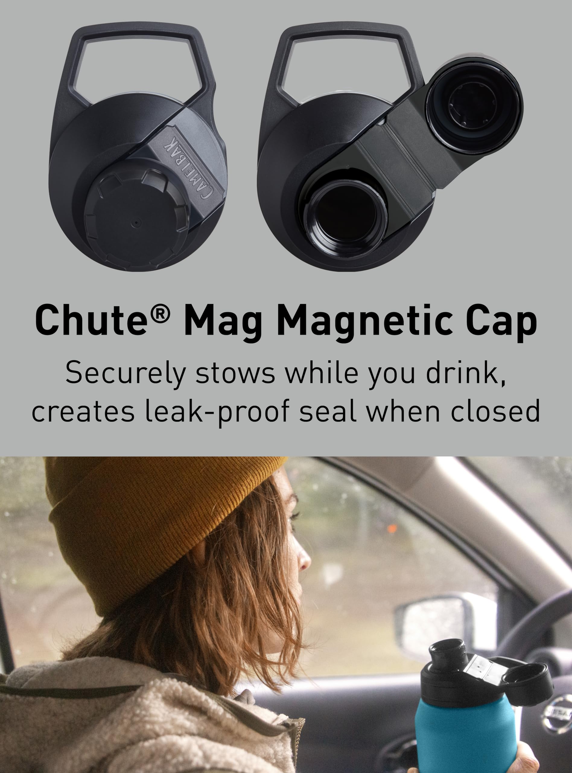 CamelBak Chute Mag Vacuum Insulated Stainless Steel Water Bottle, Magnetic Leak Resistant Cap for