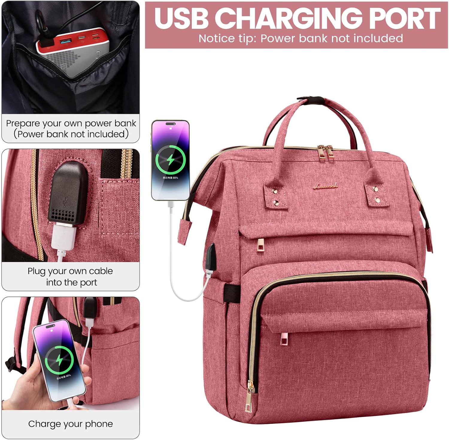 LOVEVOOK Laptop Backpack for Women,17 Inch Professional Womens Travel Backpack Purse Computer