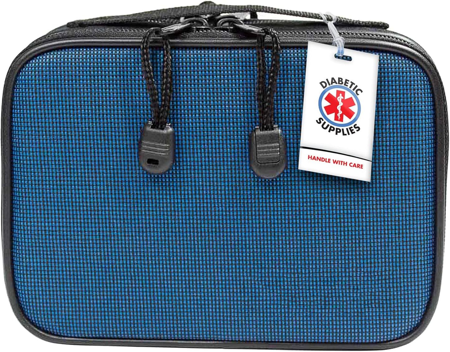 Diabetic Supplies ID Identification Luggage Tag | White | Medical Alert | Insulin Medical Equipment | Handle with Care | Bag Tag | Luggage Gift