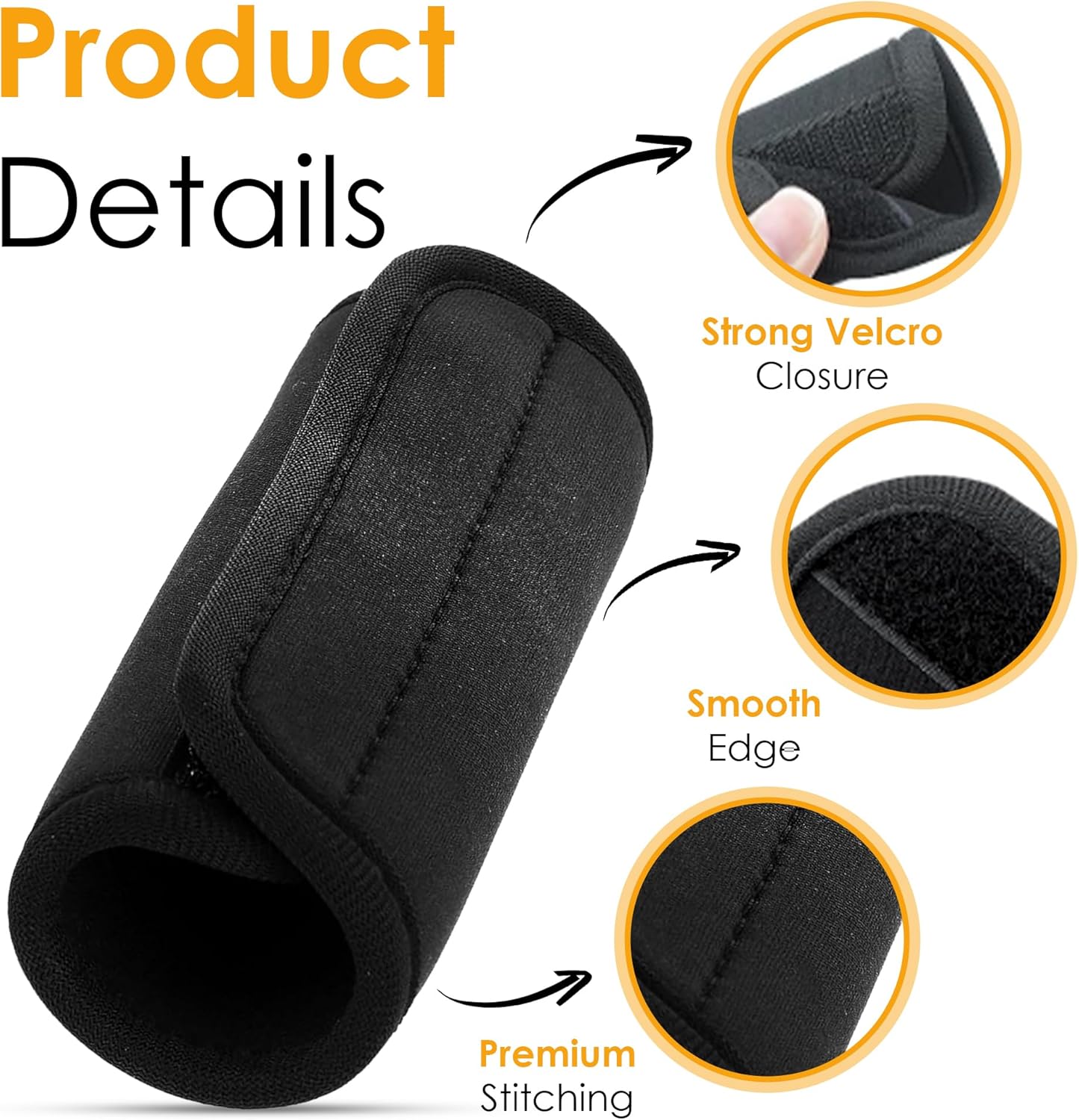 Luggage Handle Wraps – Premium Neoprene Handle Protectors for Suitcases, Bags & Carry On | Travel