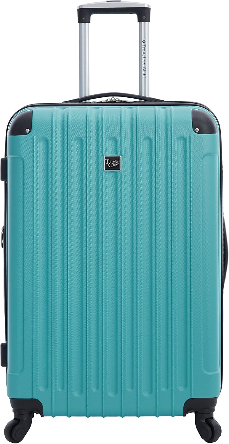Travelers Club Midtown Hardside 4-Piece Luggage Travel Set, Emerald