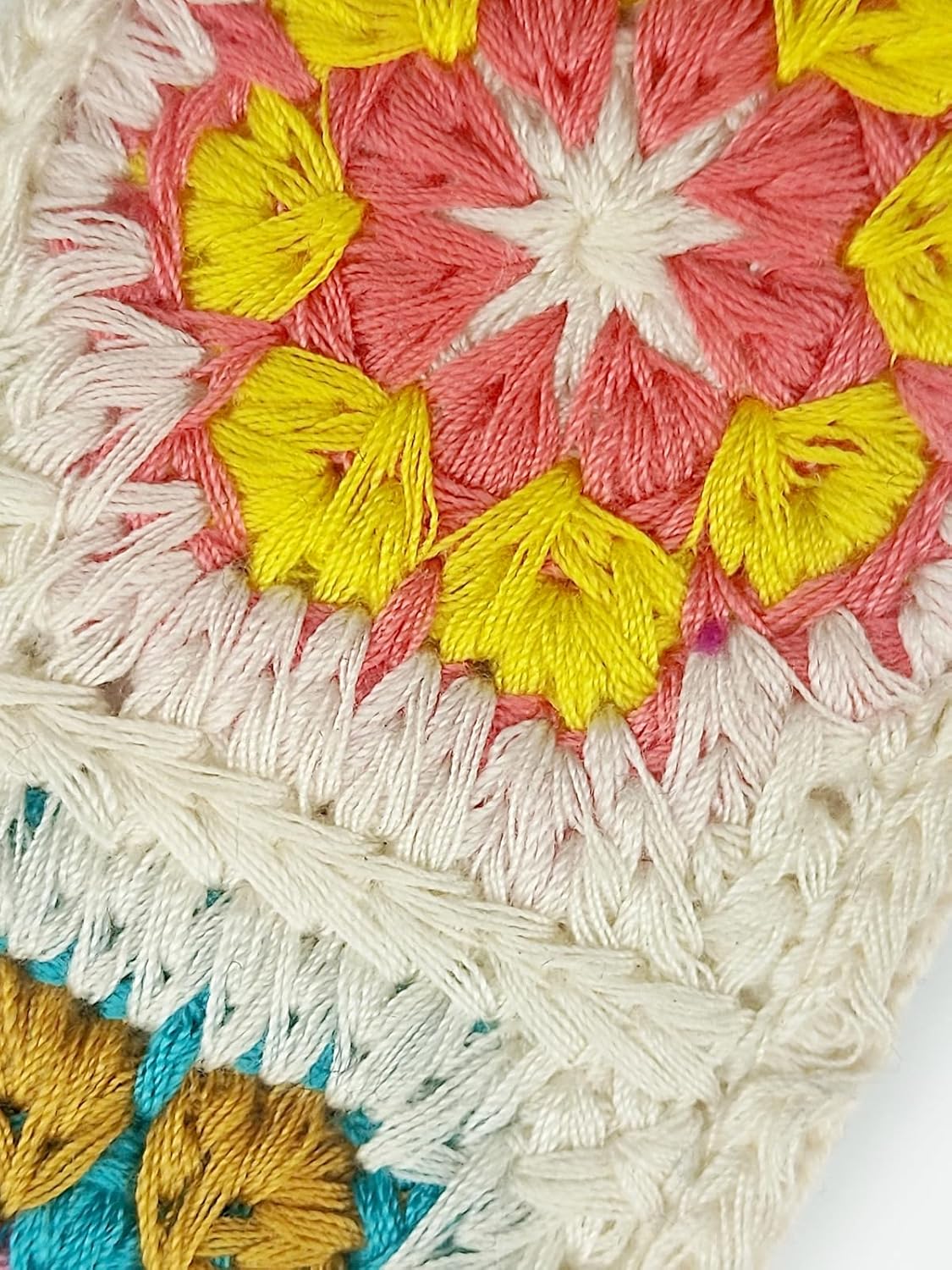 Embroidery Flower Purse Strap Replacement Crossbody 2 Inch Wide with Letter S Keychain for Women's Handbags