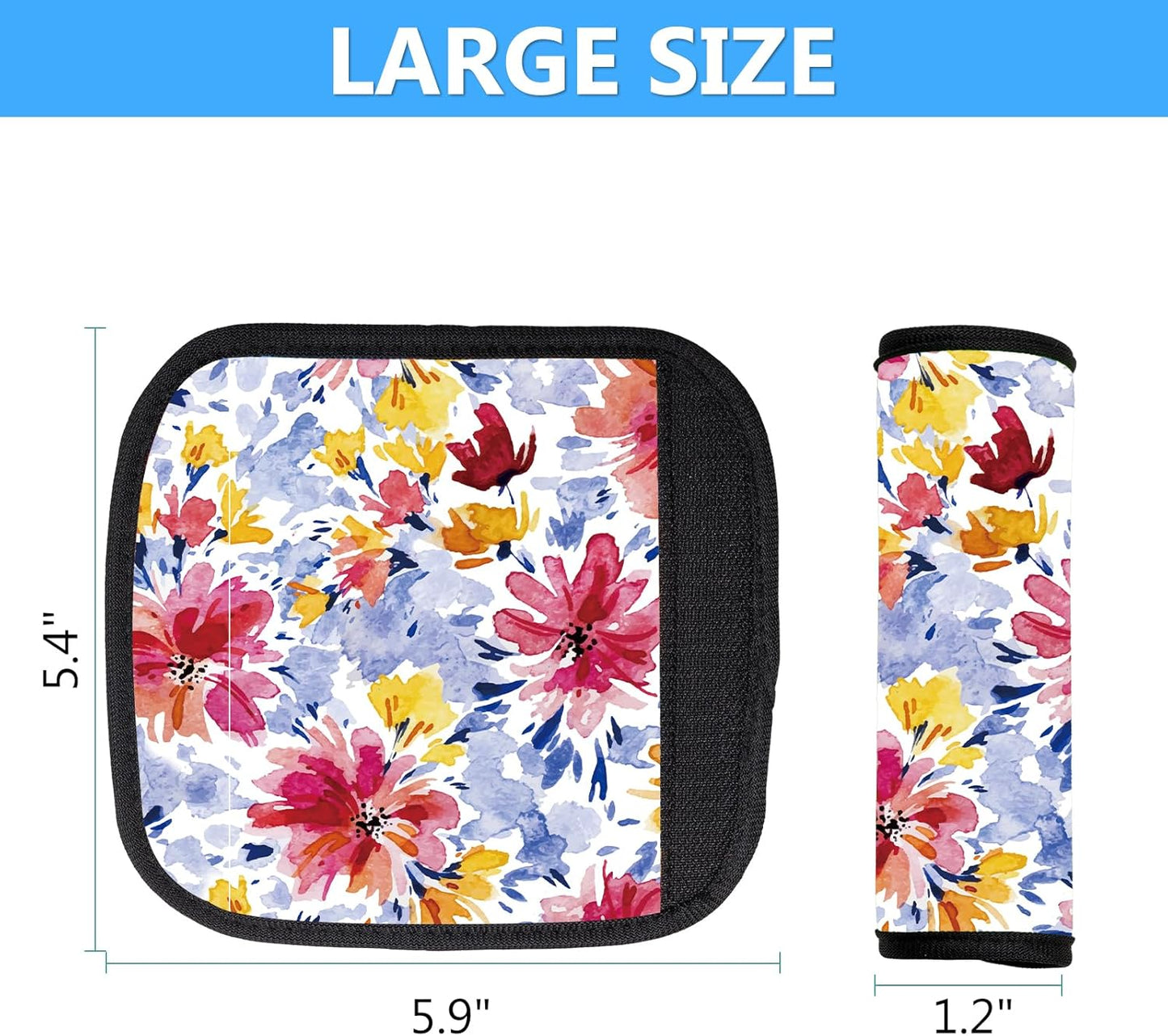 Luggage Handle Wraps 3Pcs – Neoprene Bag Handle Wrap Bogg, Luggage Identifiers for Suitcases Easy Identification, Stylish & Comfy Suitcase Handle Replacement Travel Accessories for Airport & BeachY11