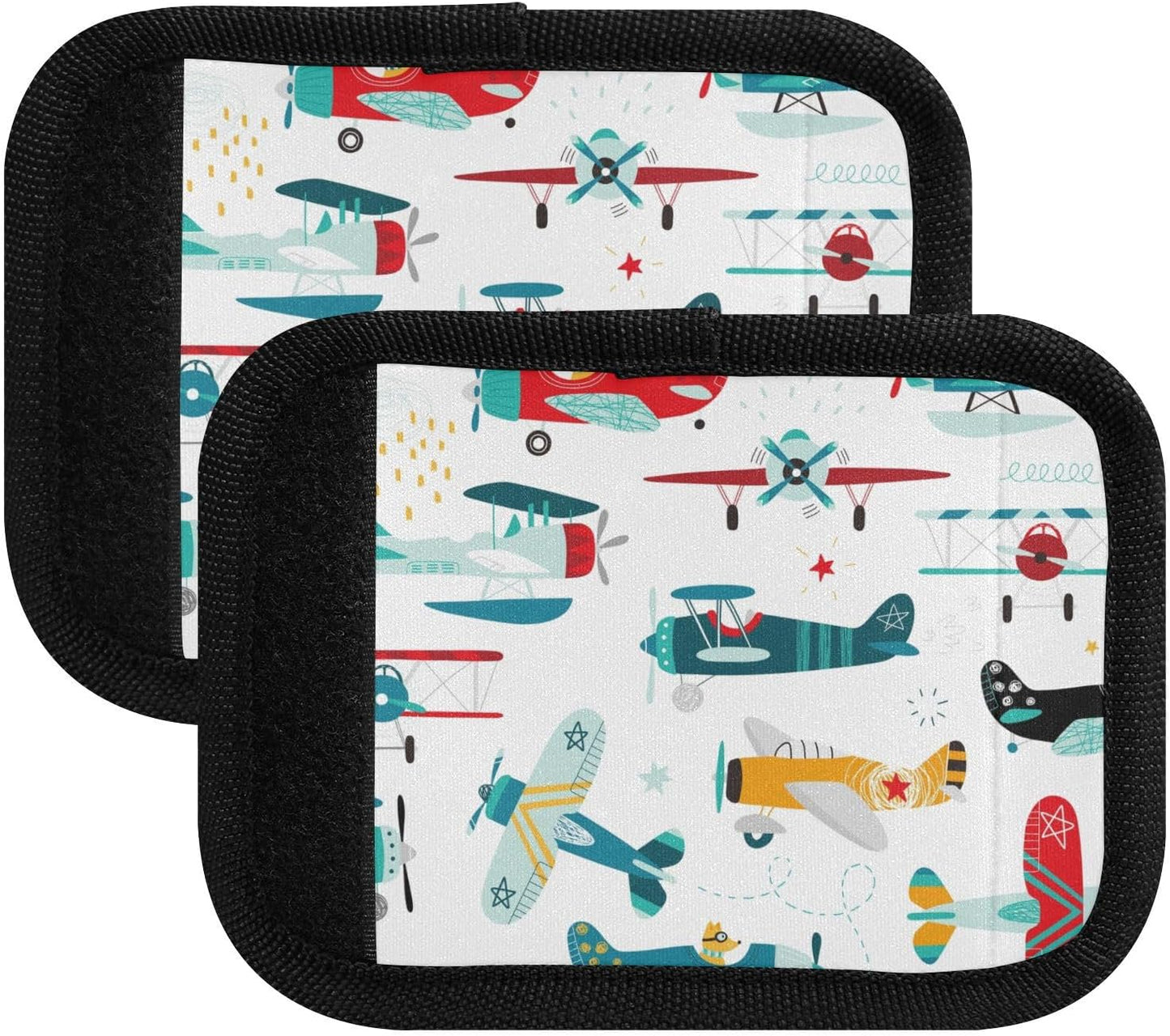 Airplane 2 Pack Luggage Handle Wrap for Suitcase Luggage Identifier Travel Tags Handle Protection Sleeve Cover