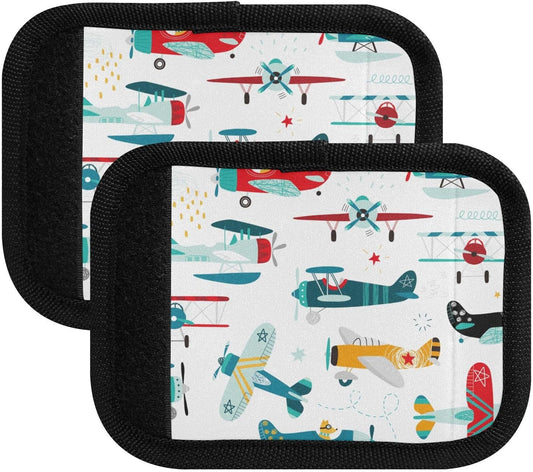 Airplane 2 Pack Luggage Handle Wrap for Suitcase Luggage Identifier Travel Tags Handle Protection Sleeve Cover