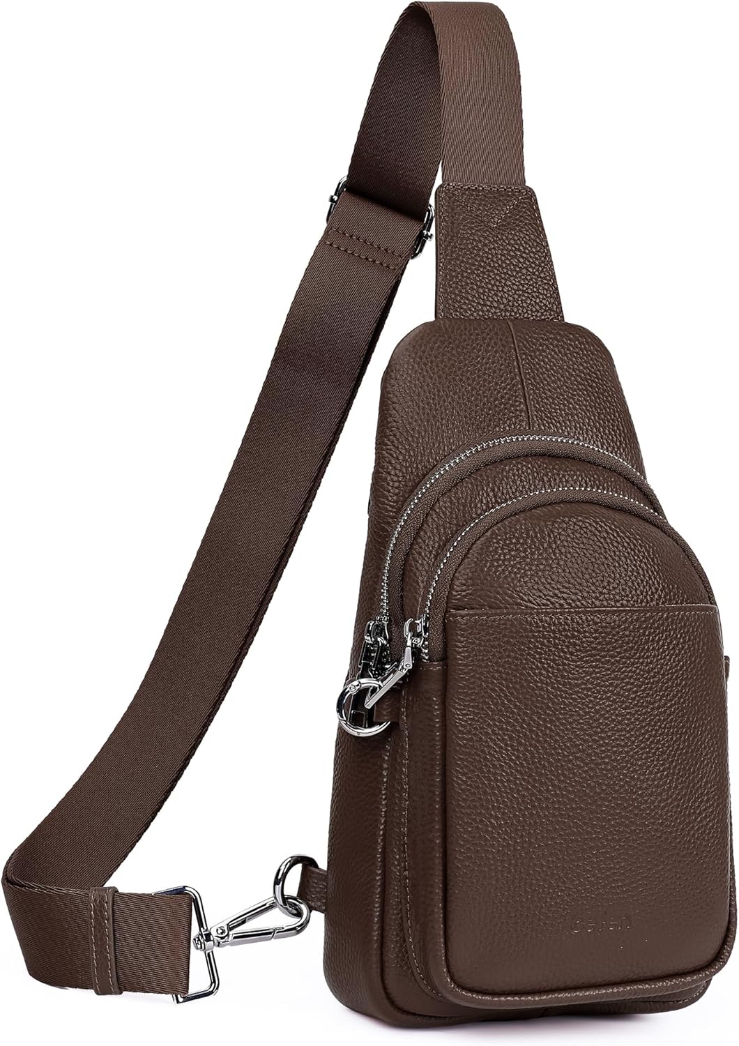 befen Genuine Leather Small Sling Bag for Women Anti-Theft Crossbody Chest Bags Fanny Packs for Travel with RFID Card Slots