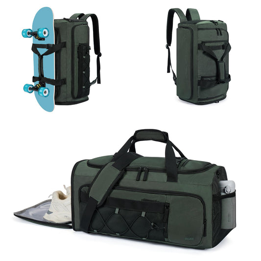 CLUCI Gym Bag for Men & Women, 35L Convertible Travel Sports Duffel Backpack with Shoe Compartment