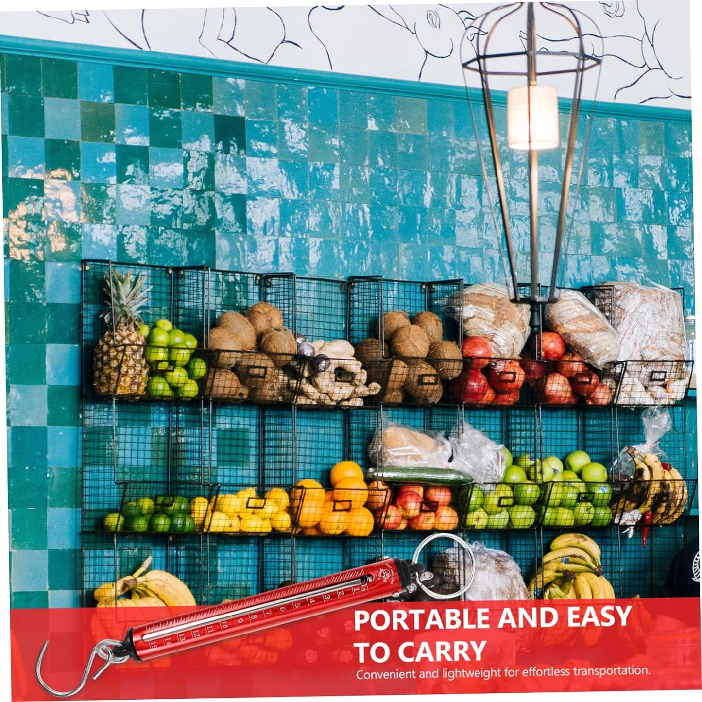 Hanging Scale Mini Portable Spring Scale for Luggage Fish Vegetable Weighing Compact and Easy to Use