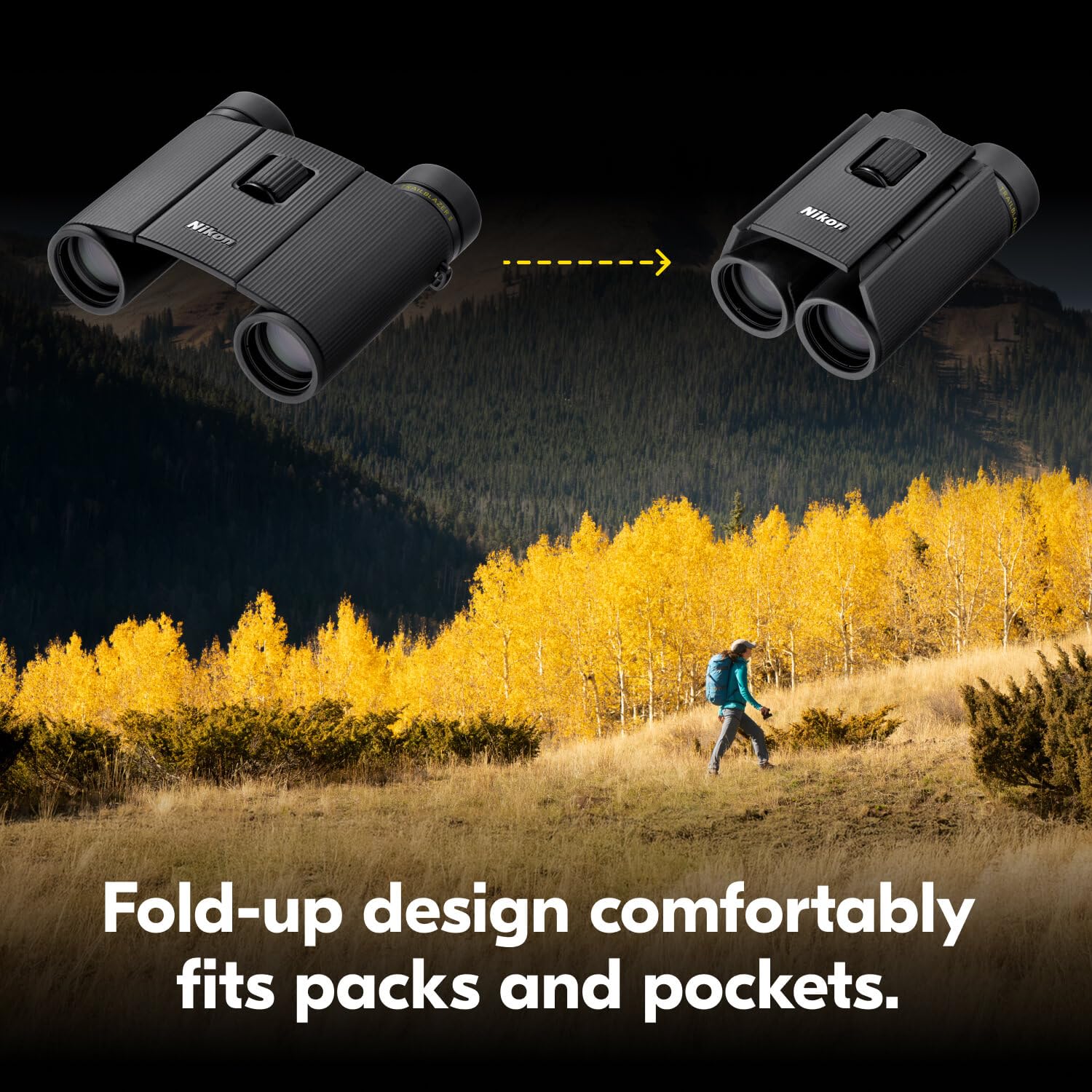 Nikon Trailblazer II 8x25 | Ultra-Compact Waterproof and Fogproof Travel Binoculars with