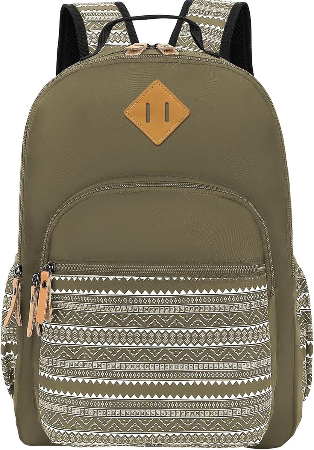 Travel Backpack Geometric Water Resistant Stylish Laptop Backpacks College Dapack Flight Approved Carry On Bag Green