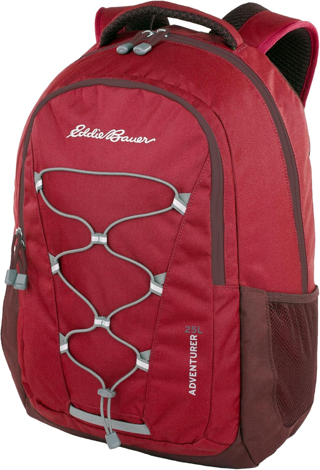 Eddie Bauer Adventurer Backpack with Organization Compartments and Hydration/Laptop Compatible Sleeve, Adventurer - Dark Berry, 25L