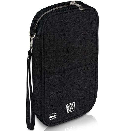 BOACAY Travel Document Organizer with RFID, Family Passport Holder, Wallet for Women & Men