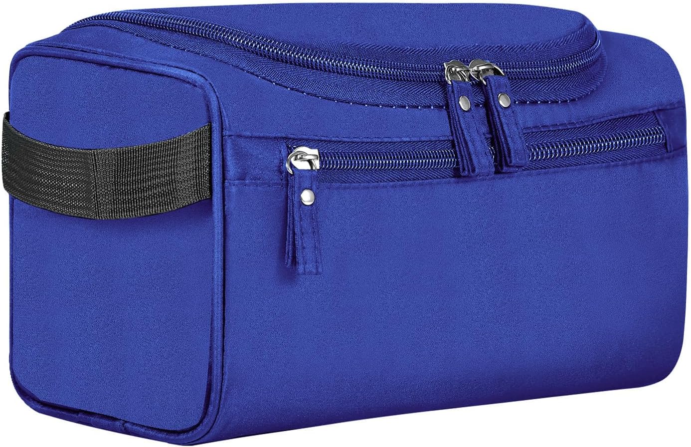 Hanging Toiletry Bag for Women and Men Traveling Makeup Large Capacity Cosmetics Portable Dopp Kit Storage Organizer Bag with Hanging Hook for Toiletries Brushes (Navy Blue)