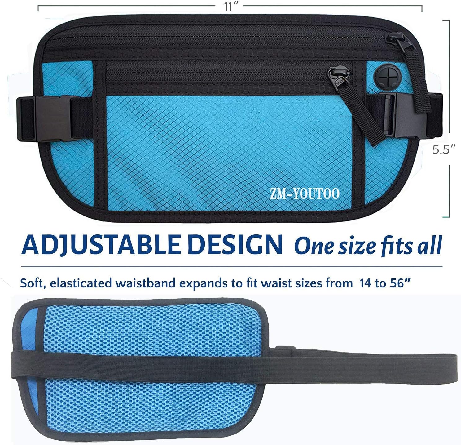 Money Belt for Travel - Hidden Travel Pouch Protect Your Credit and Money With RFID Blocking