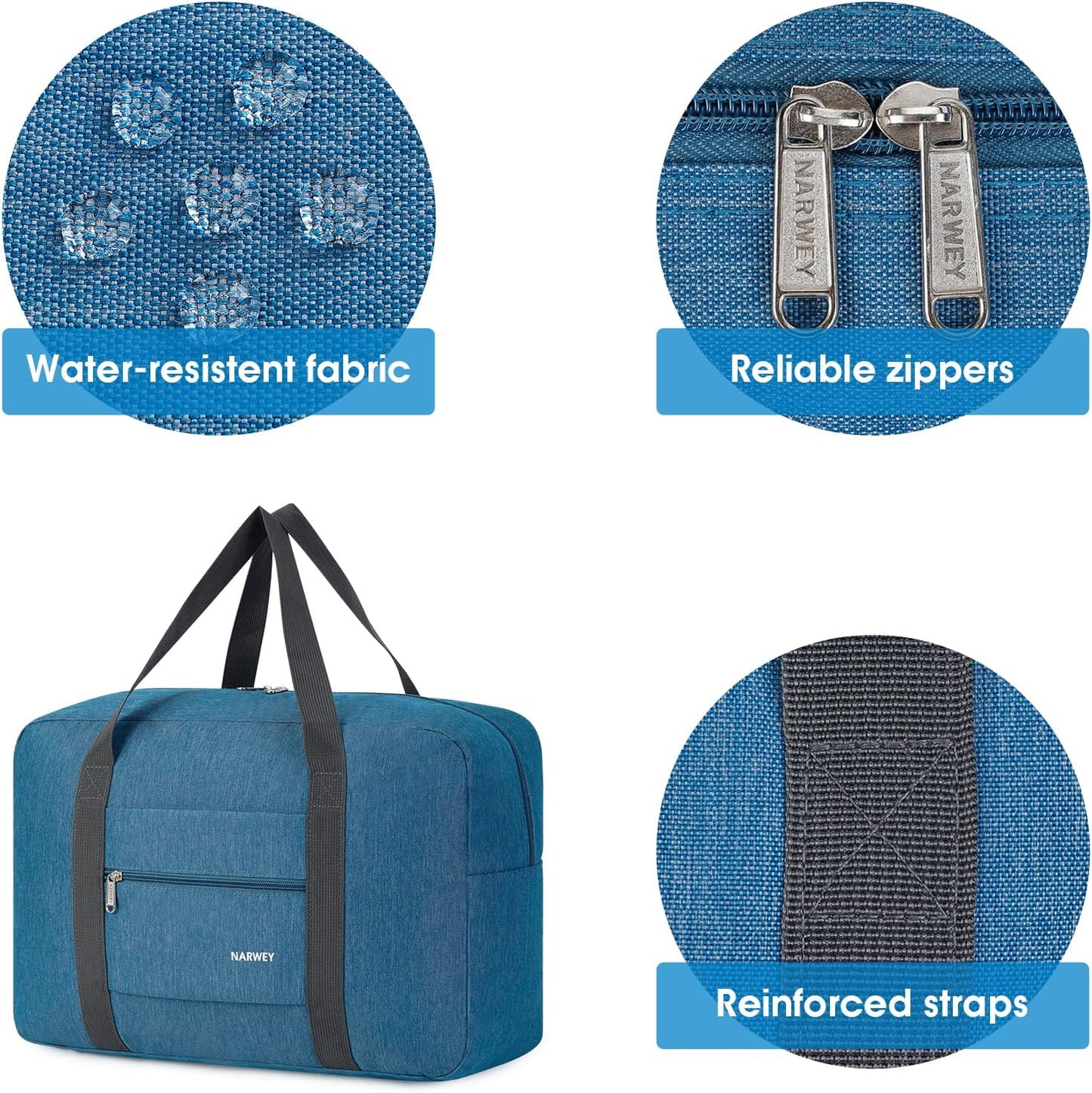 For Spirit Airlines Personal Item Bag 18x14x8 Foldable Travel Duffel Bag Tote Carry on Luggage Duffle Overnight for Women and Men
