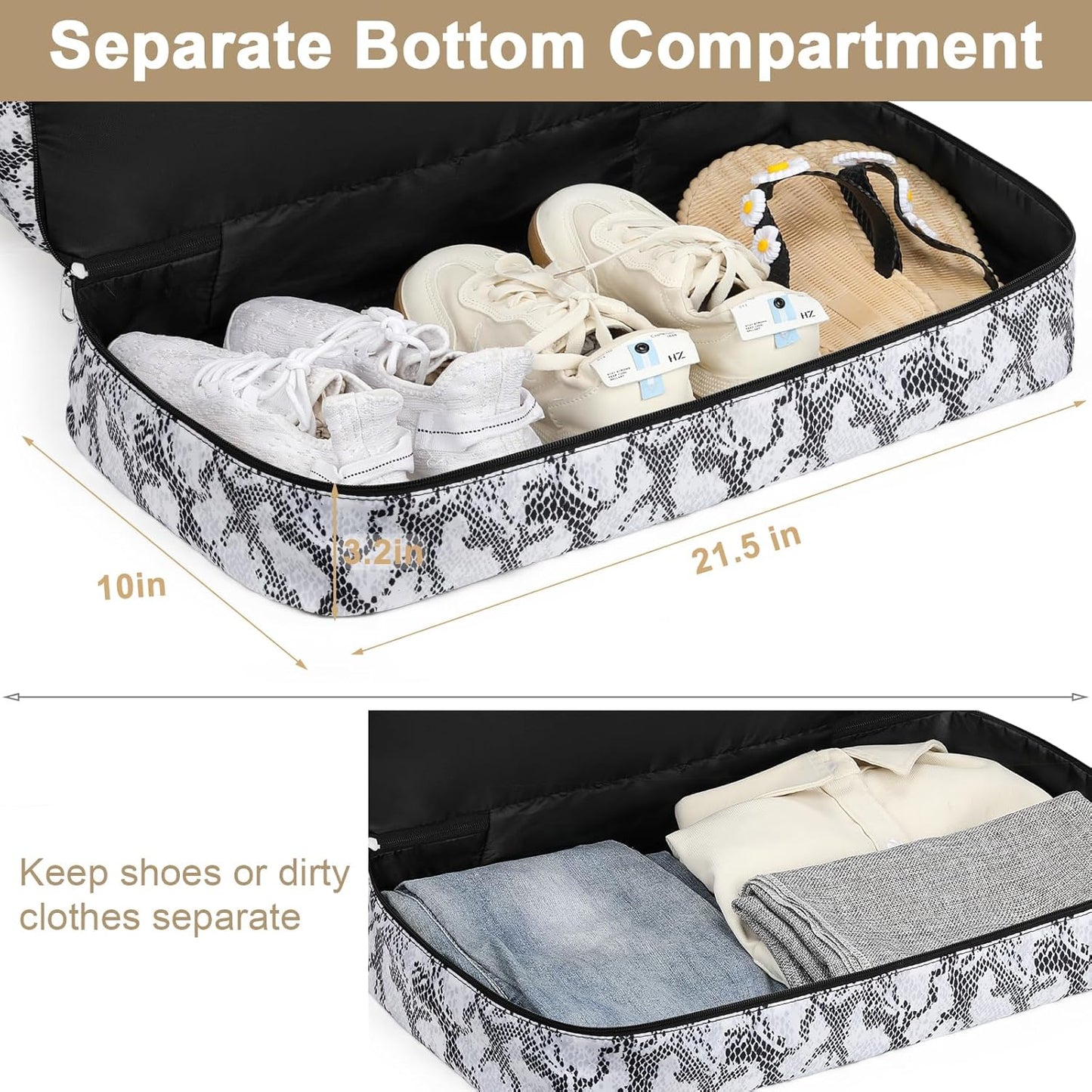 IBFUN Weekender Bags for Women, Travel Duffle Bag with Shoe Compartment Carry on Weekender Overnight Duffel for Weekend Travel Business Trip 3PCS