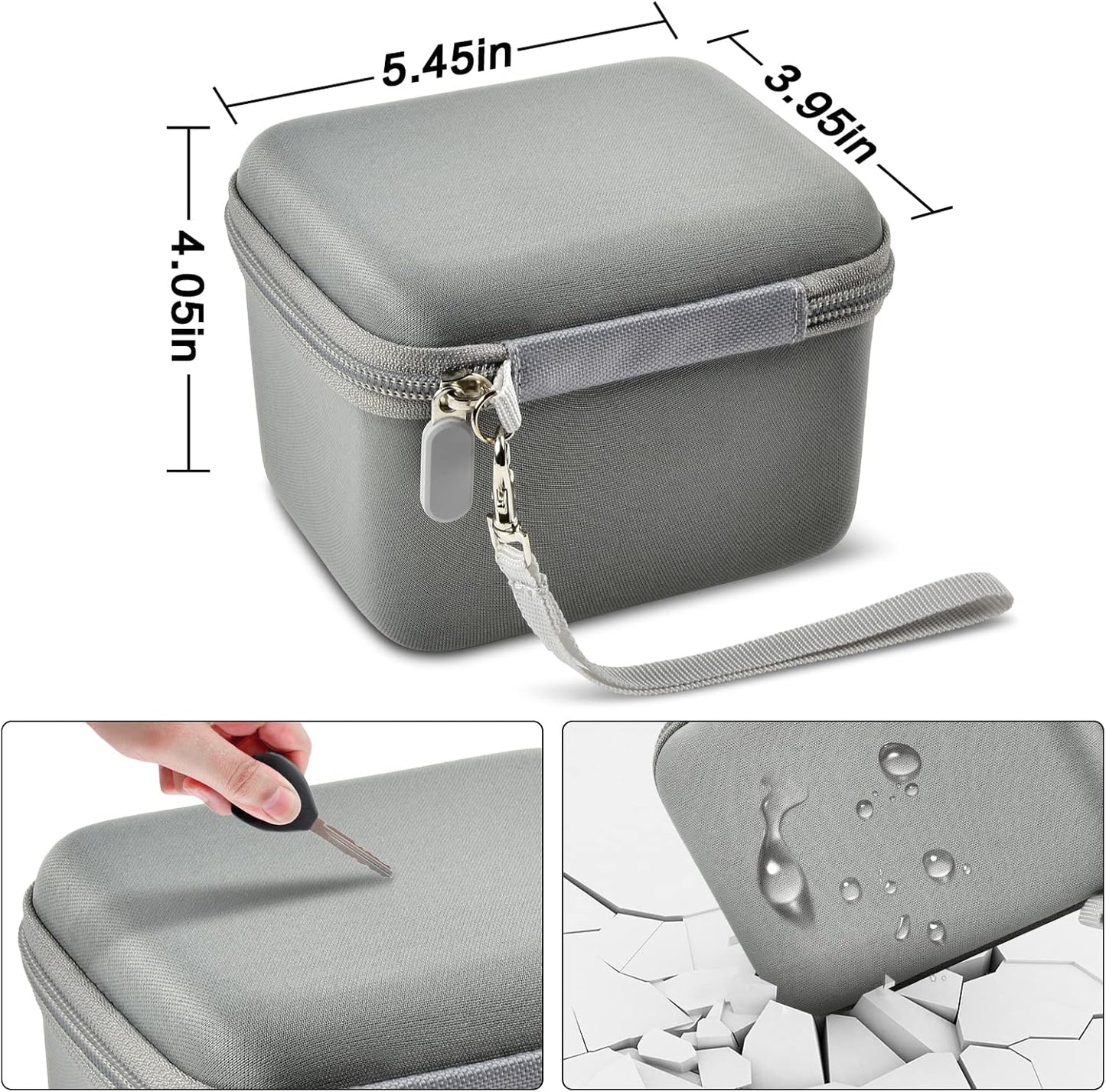 Vlogging Camera Case Compatible with for Duluvulu/for VJIANGER/for JGIPL/for TEBNGIHNM 4K Digital Cameras for Youtube. Vlog Camera Carrying Storage for Lens, Cable and Other Accessories - Grey
