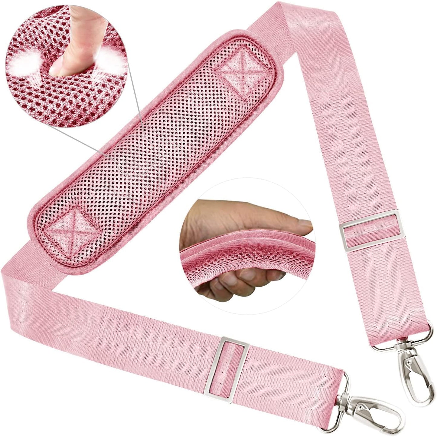 ZINZ Shoulder Strap 58" Ultra-Thick Fixed Padded and Adjustable Buckles Crossbody Strap for Briefcase Laptop Bag Luggage