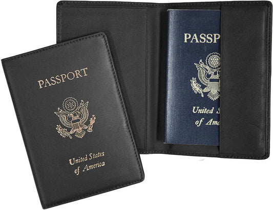 Royce Leather Passport Holder and Travel Document Organizer