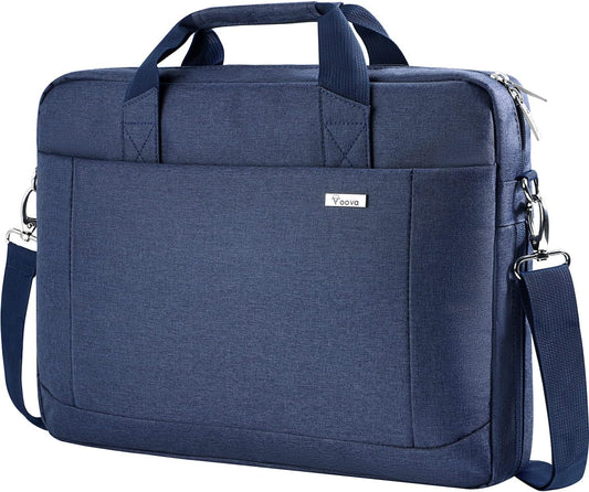 Voova Laptop Bag Case 15 15.6 16 Inch, Computer Sleeve Messenger Bag with Shoulder Strap Expandable Waterproof Business Briefcase for Men Women to Work Travel School, Fit 14-16 Inch Laptop, Blue