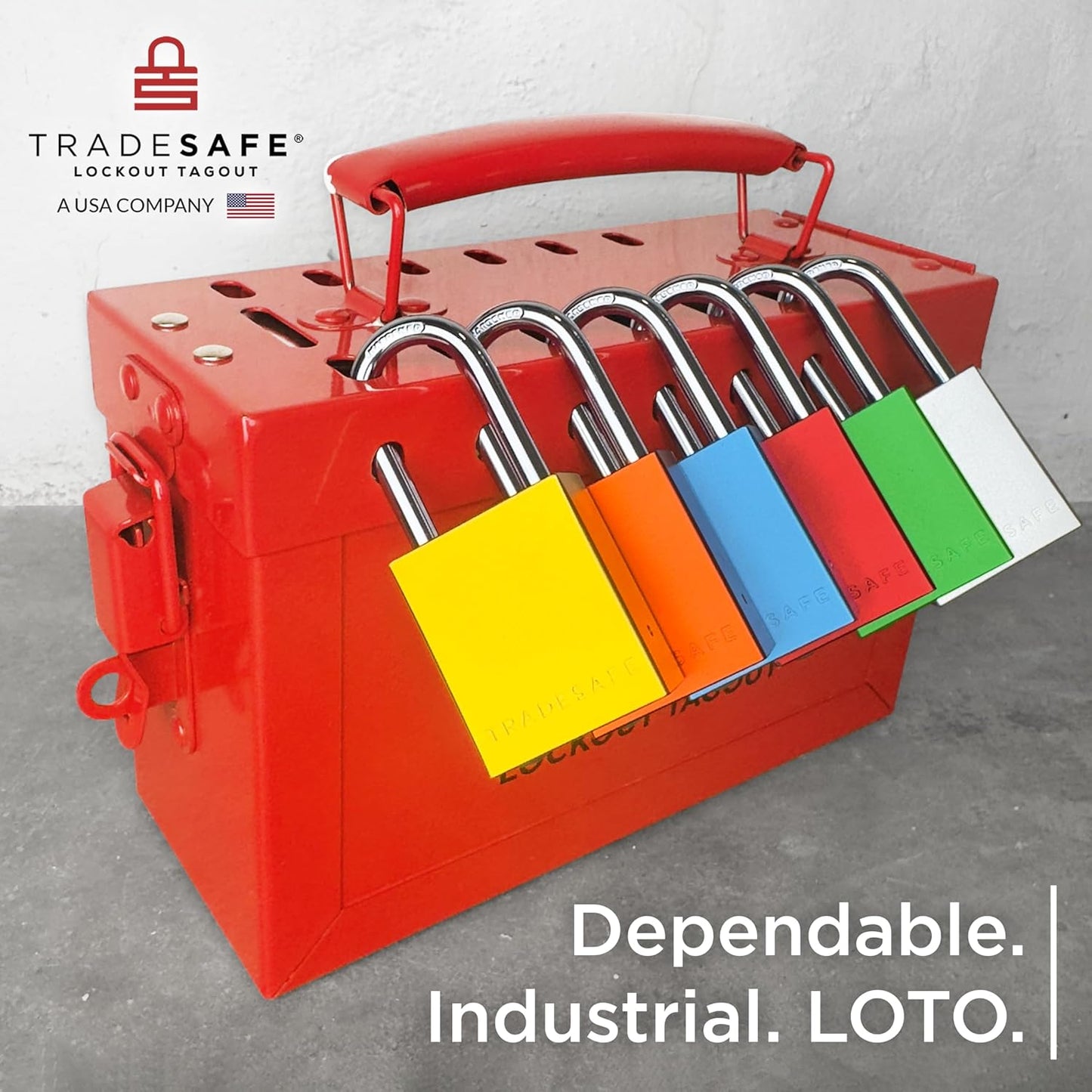 TRADESAFE Lockout Tagout Locks Set - 10 Blue Aluminum Loto Locks, Keyed Different Lock Out Tag Out Padlocks, 2 Keys Per Lockout Padlock, OSHA Compliant