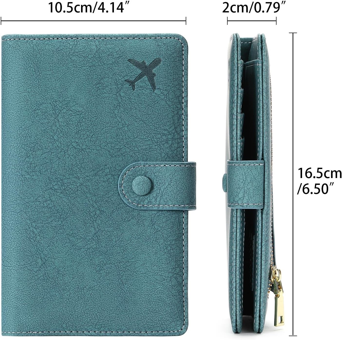 RFID Blocking Passport Wallet Cover Case Travel Document Organizer for Women and Men,Travel Wallet for Credit Card