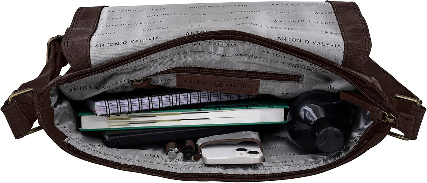 Antonio Valeria Robert Premium Leather Messenger Bag for Men