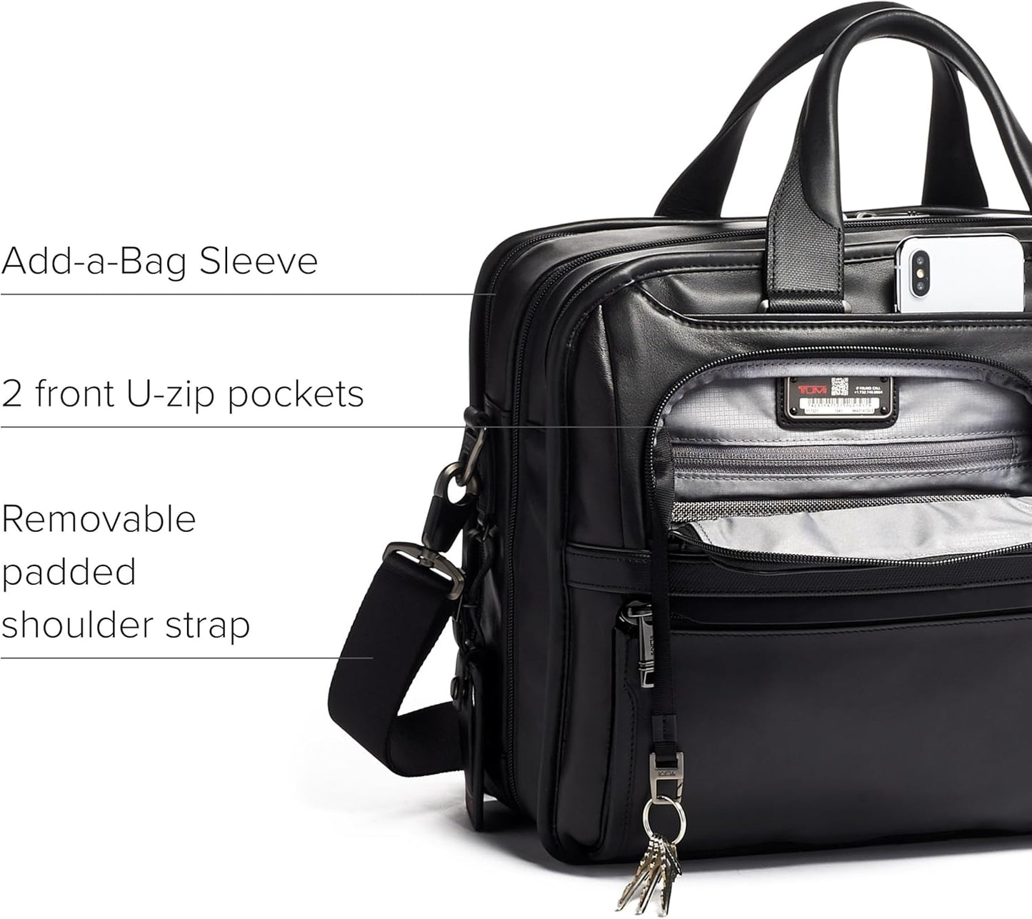 TUMI Alpha Expandable Organizer Laptop Briefcase - 15-Inch Laptop Briefcase Organizer for Men & Women - Travel Laptop Bag