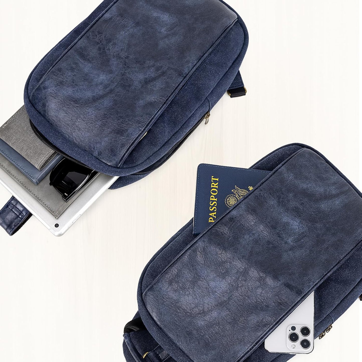 Canvas Messenger Bag Sling Bag Crossbody Shoulder Bag for Men Women Travel Work Satchel Bags
