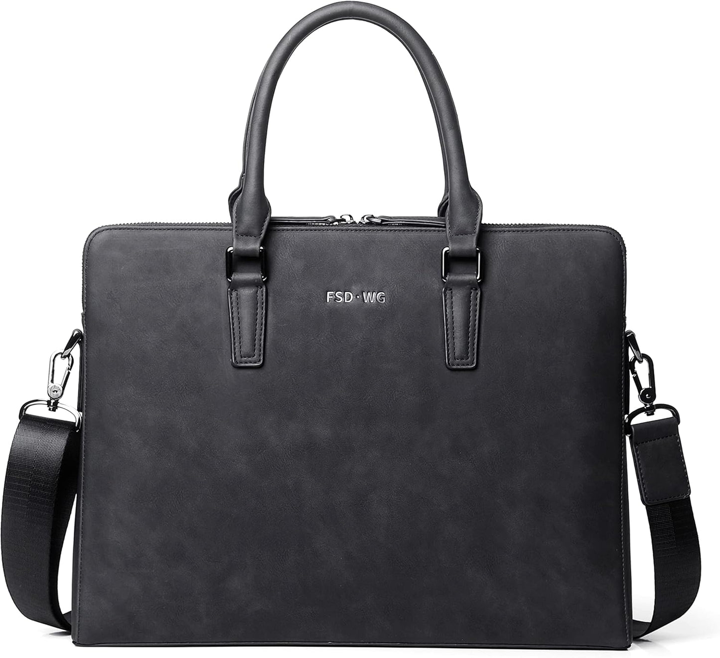 FSD. WG Business Bag Leather Messenger Bag Water Resistant Business Travel Briefcase Handbag Briefcase for Men