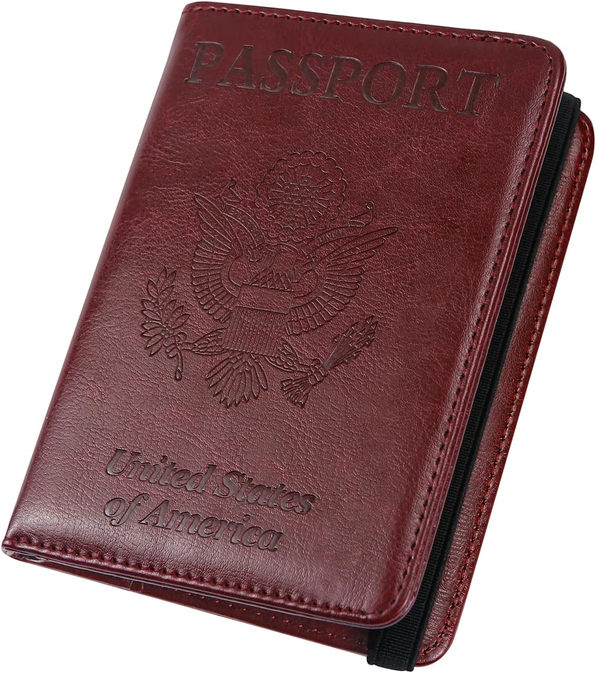 ILIYAH-Passport Cover-Passport Holder for Travel Women/Men Passport Wallet Case Travel Accessories Card Holder Wallet Unisex Travel Gifts(Burgundy)