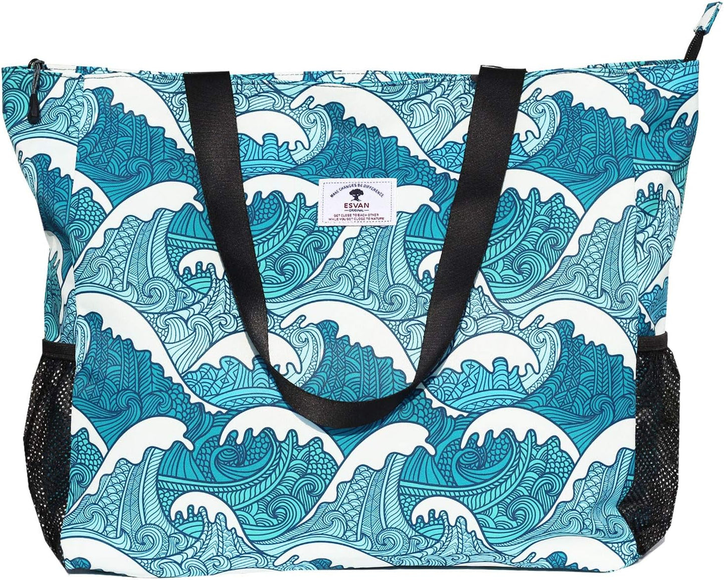 LARGE BEACH BAG Water Resistant Lightweight 20 inch Women Oversize Tote Bag for Gym Beach Travel