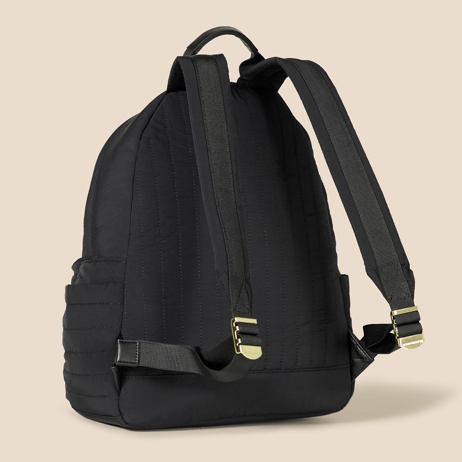 Amazon Essentials Unisex Kids' Nylon School Backpack, Black, One Size