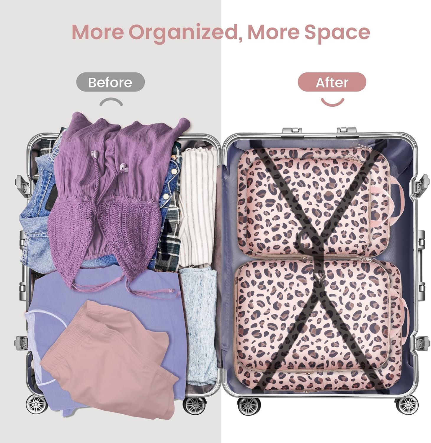 Cambond Compression Packing Cubes for Travel Women - Travel Bags Luggage Organizers Travel