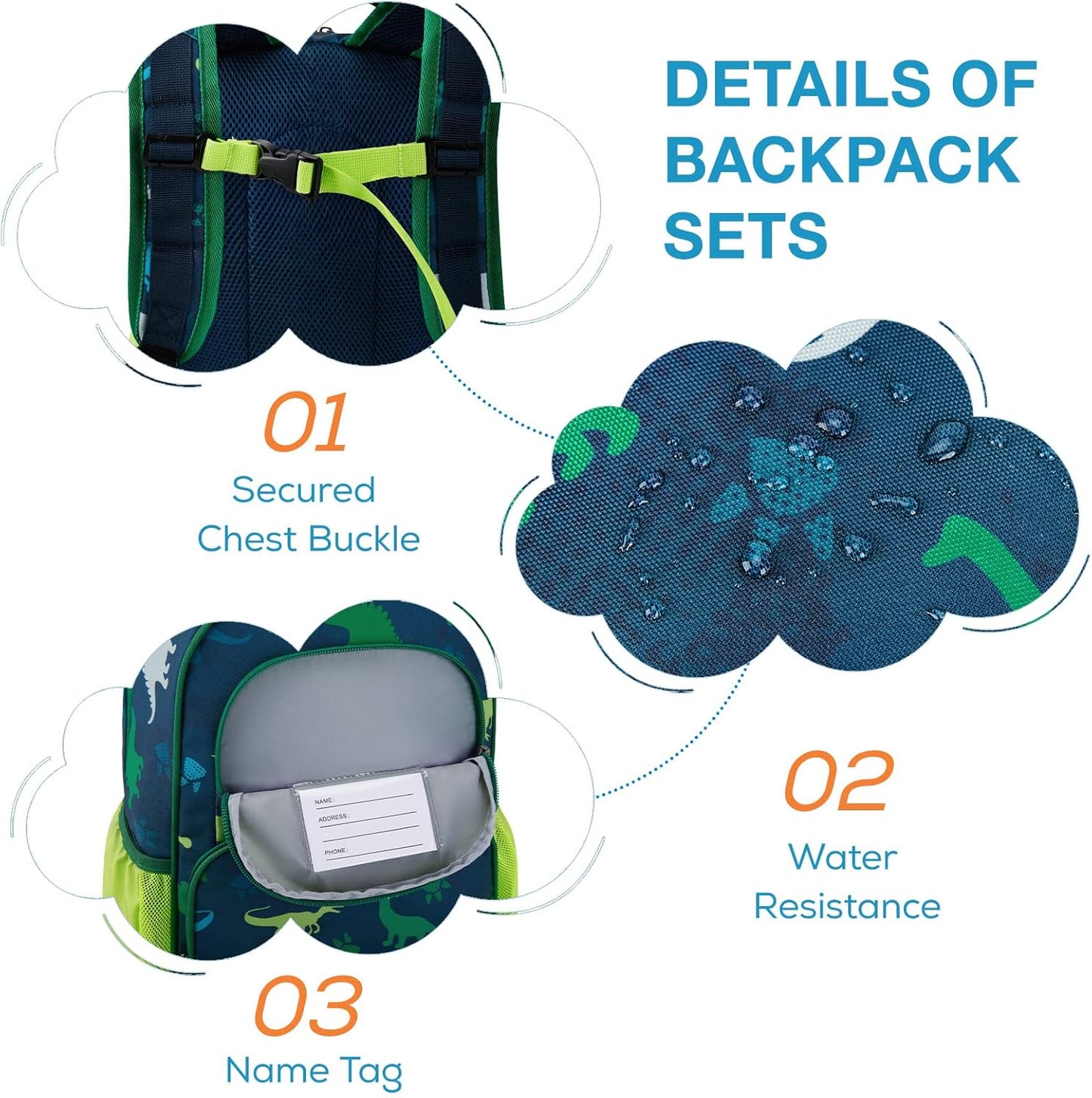 mommore Kids Backpack for Boys Girls Preschool Kindergarten Backpacks Lightweight Elementary School