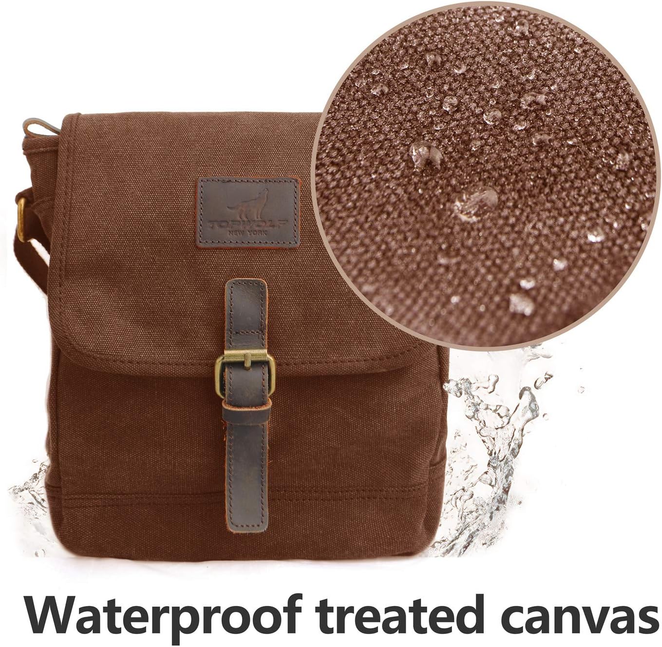 Canvas Messenger Bag Small Crossbody Bag Casual Travel Working Tools Bag Shoulder Bag Hold Phone Handset Anti Theft