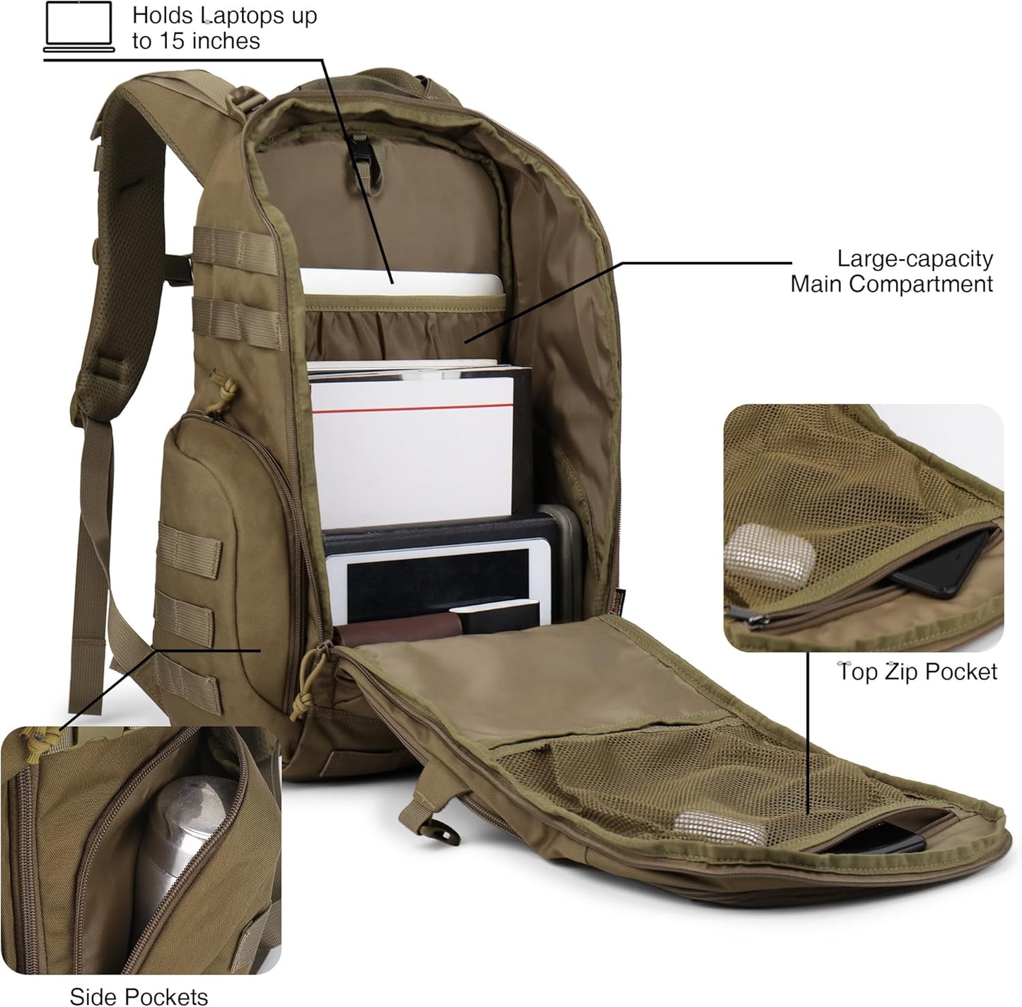 Mardingtop 30L Casual Backpack for Men and Women, Commuter Backpack for Daily Work, Travel