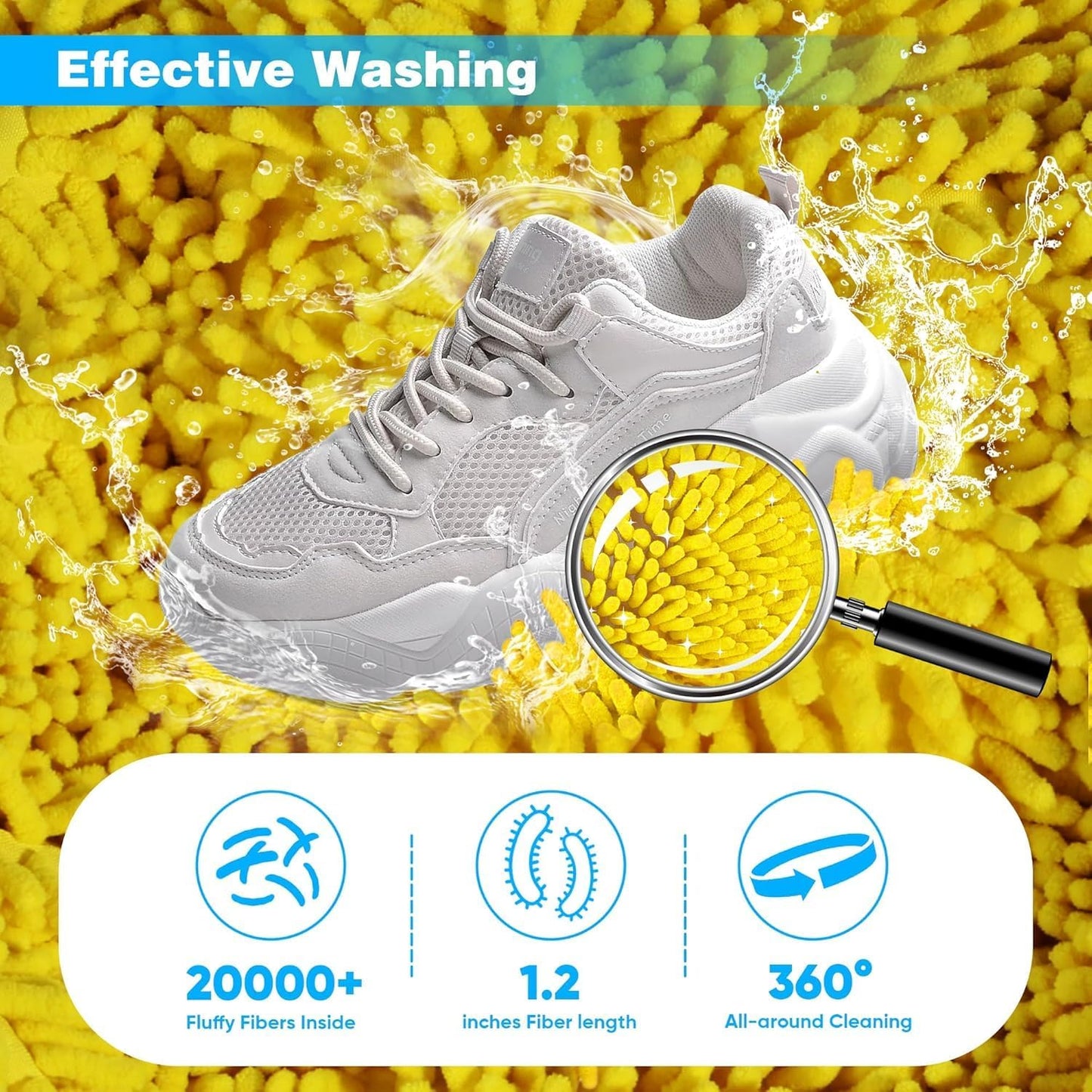 2-Packs Shoe Washing Bag for Washing Machine,Laundry Shoe Bag for Washer and Dryer Reusable Shoe Cleaning Bag