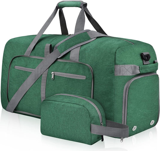 Felipe Varela Duffle Bag with Shoes Compartment and Adjustable Strap,Foldable Travel Duffel Bags for Men Women,Waterproof Duffel Bags