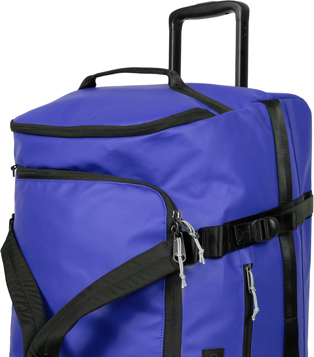 Eastpak Duffel Pack Wheel L – 90L Wheeled Duffel with Telescopic Handle, Convertible Backpack Straps, Weatherproof Finish & Gear Loops