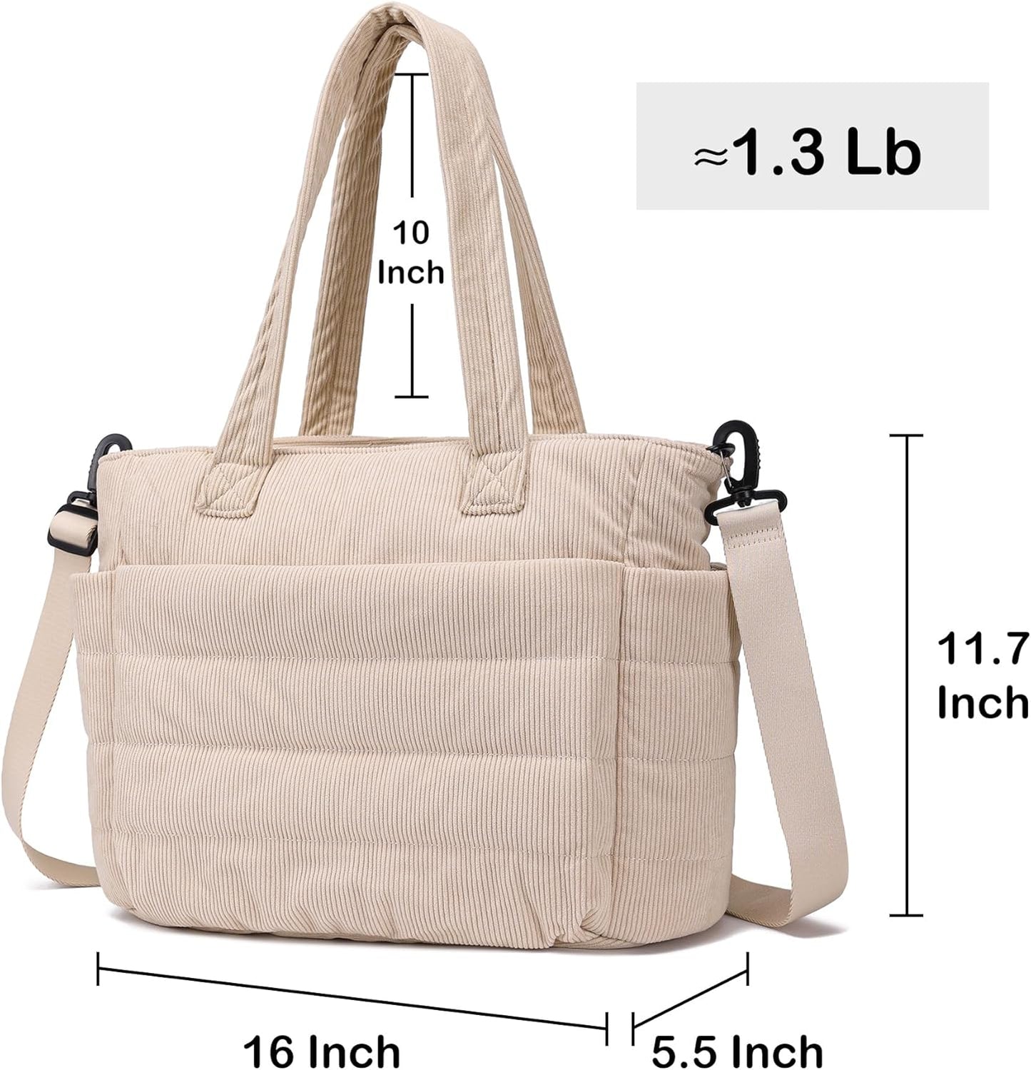 AOCINA Puffy Tote Bag for Women Quilted Work Bag Nurse Bags Women's Handbags for Travel