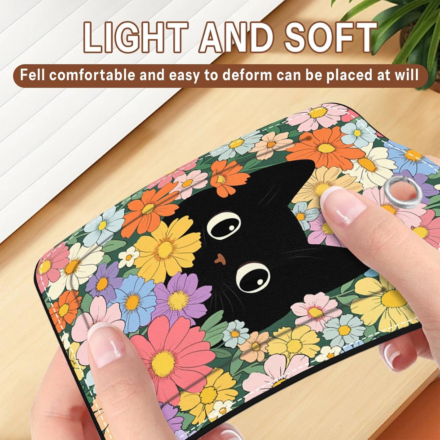 2 Pcs Colorful Cat Luggage Tags for Suitcase, Leather Luggage Tags Cute, Privacy Cover ID Label