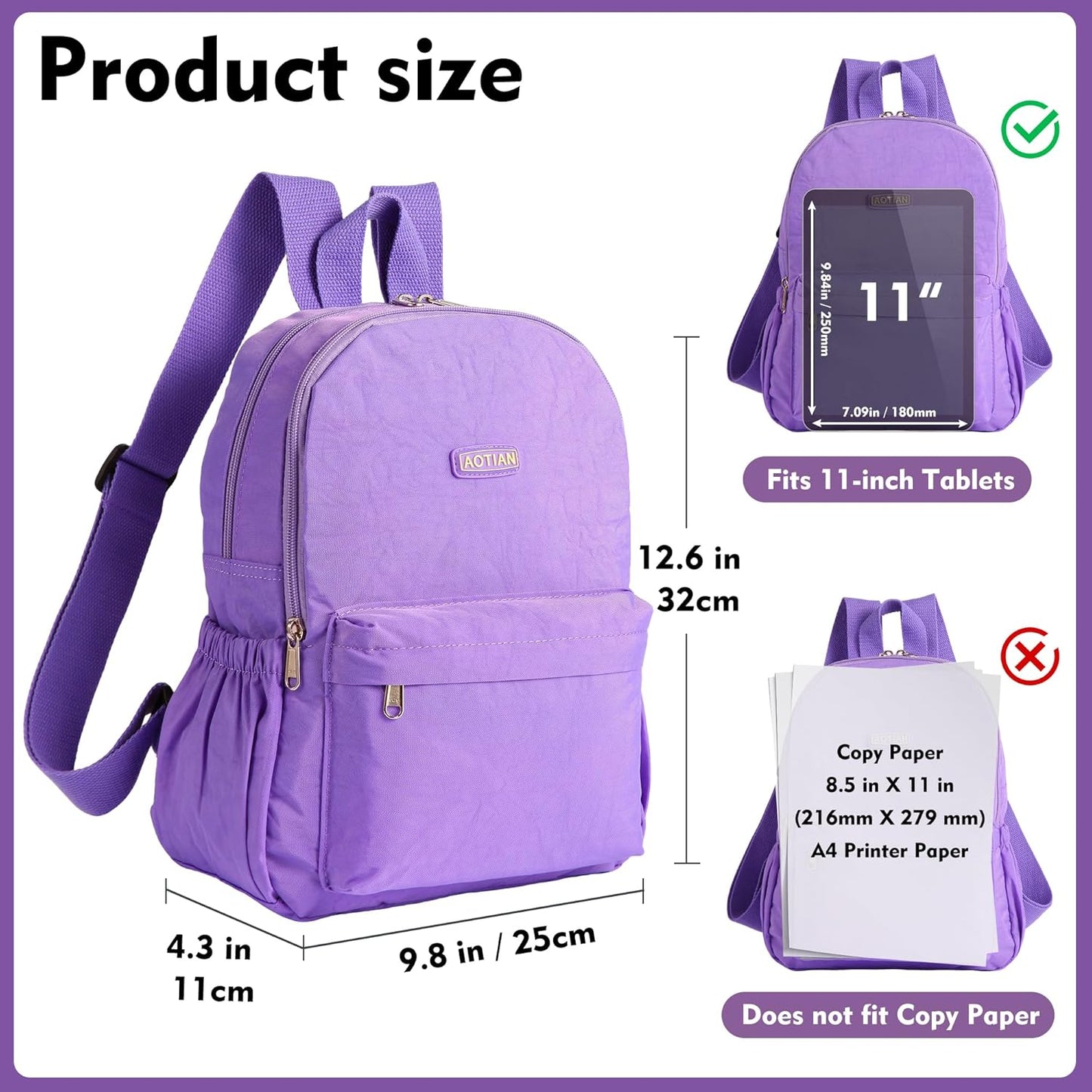 AOTIAN Lightweight Small Hiking Backpack for Women - Durable Water-Resistant Daypack for Travel, Camping & Outdoor Adventures