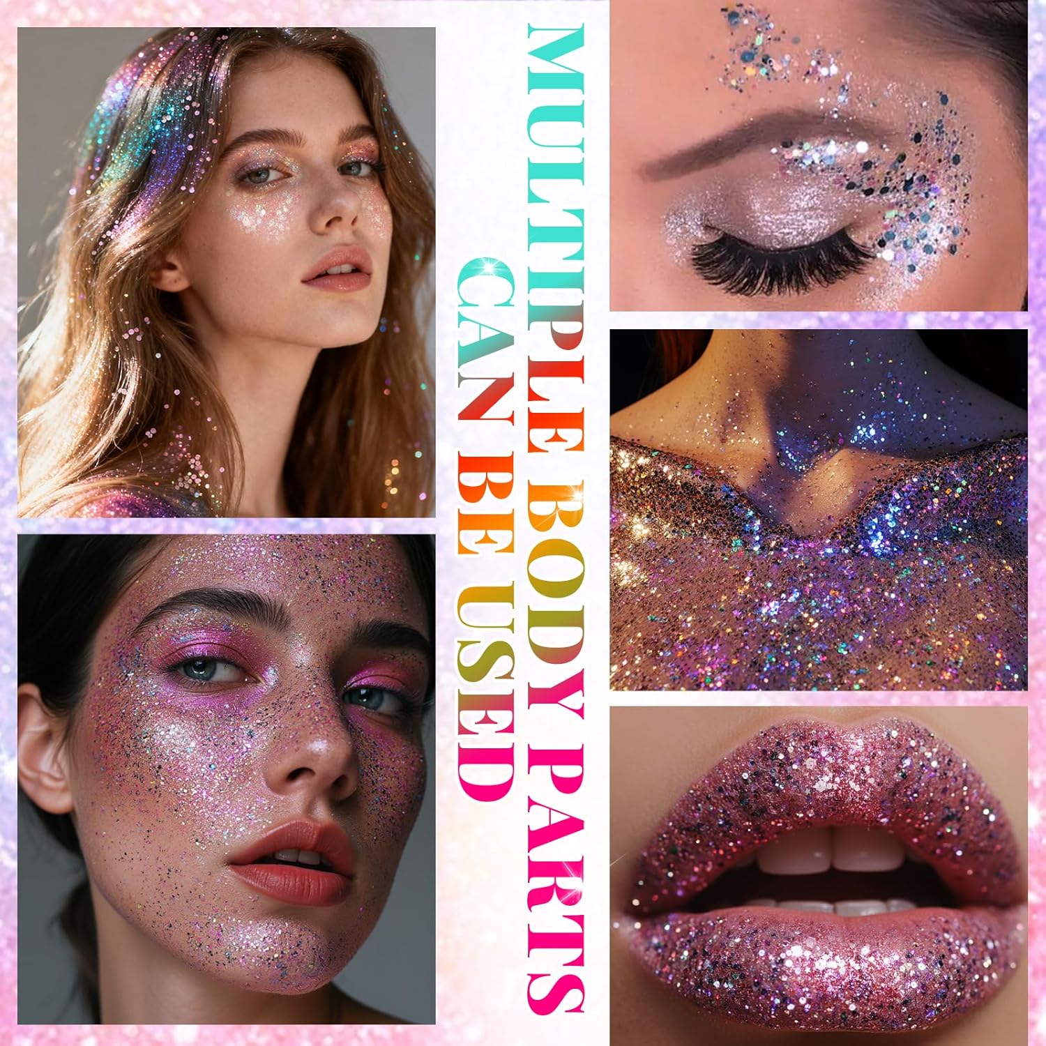 Mermaid Face and Body Glitter Stick for Sparkling Makeup, Hair Glitter Accessories for Women