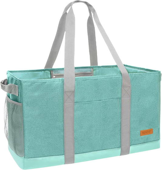 WONDAY Standing Extra Large Reusable Grocery Bag Carrier with Handle, Thirty One Utility Tote Foldable for Shopping and Beach