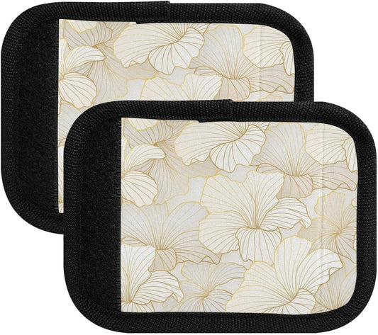 Gradient Golden Linear 2 Pack Luggage Handle Wraps Covers for Suitcase Identifiers Bag Tags Travel Accessories