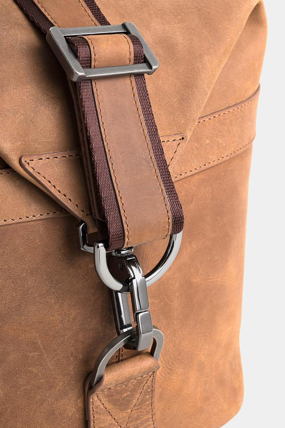 Brown Top Grain Leather Duffle Bag for Men & Women - Large, Durable, Stylish Leather Travel Bag with Adjustable Shoulder Strap, Spacious Design for Weekend Getaways, Business, & Overnight Trips