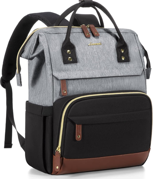 LOVEVOOK Laptop Backpack for Women, 17 Inch Work Business Backpacks Purse With Large Capacity, Waterproof Nurse Bag College Bookbag for School, Waterproof Casual Daypack for Travel